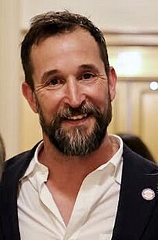 Noah Wyle and Representative Katherine Clark on Capitol Hill in 2025