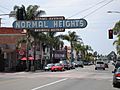 Normal Height's sign, Adams Avenue