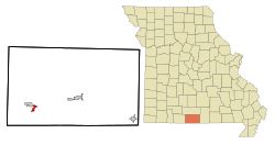 Location of Sundown, Missouri