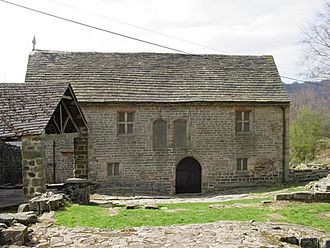 The chapel and remains of Padley Hall