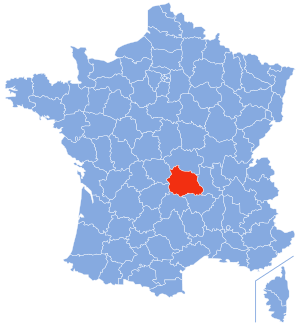Location of Puy-de-Dôme in France