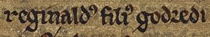 Rǫgnvaldr Guðrøðarson (British Library Cotton MS Julius A VII, folio 40v)