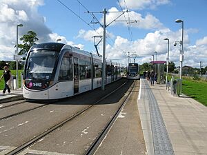 Saughton Tram Stop on the Edinburgh Tram Route - geograph.org.uk - 5499711