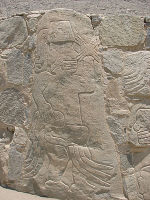 Sechín Archaeological site - relief (warrior)