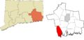 Southeastern Connecticut incorporated and unincorporated areas East Lyme highlighted