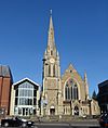 St Saviour's Church, Woodbridge Road, Guildford (April 2014, from West) (1).JPG