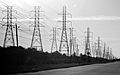String of Electrical Pylons in Webster, Texas