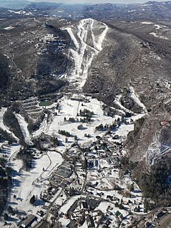 Aerial view of Sugar Mountain