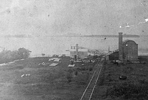 Sulphur works, Sulphur Beach, Northcote (1884)