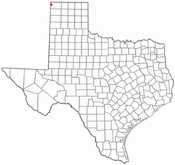 Location of Texline, Texas