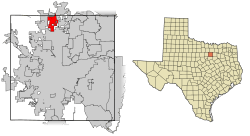Location of Haslet in Tarrant County, Texas