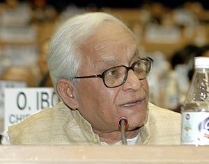 The Chief Minister of West Bengal Shri Buddhadeb Bhattacharjee, addressing at the 52nd National Development Council Meeting at Vigyan Bhawan, New Delhi on December 9, 2006.jpg