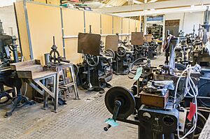 The Type Archive hall of Monotype casters