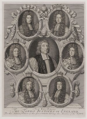 Their Excellencies the Lords Justices of England, for the administration of the Government during the absence of the King by Robert White