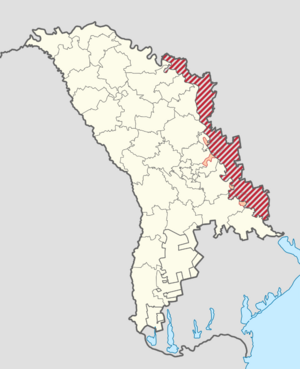 Transnistria in Moldova (de-facto) (semi-secession)