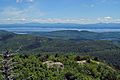 View of Lake Champlain and Vermont from Poke-O-Moonshine Mountain fire tower