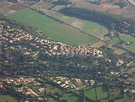 An aerial view of Cornillon-Confoux