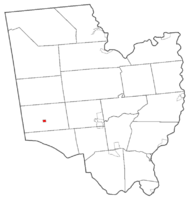 Map highlighting Galway's location within Saratoga County.