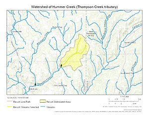 Watershed of Hummer Creek (Thompson Creek tributary)
