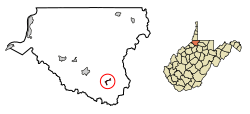 Location of Smithfield in Wetzel County, West Virginia.