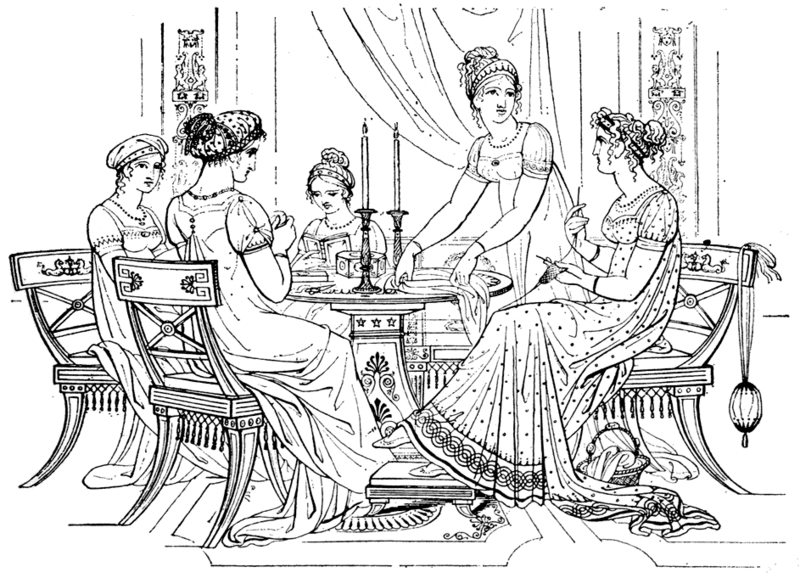 1812-neoclassical-Young-Ladies-at-Home