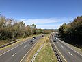 2018-10-22 11 22 19 View west along Interstate 66 and Virginia State Route 55 and north along U.S. Route 17 from the overpass for Ashville Road (Virginia State Route 723) in Ashville, Fauquier County, Virginia