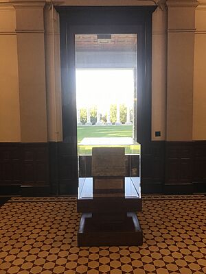 Academic Hall cornerstone