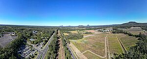 Aerial panorama of the Australia Zoo. 2023