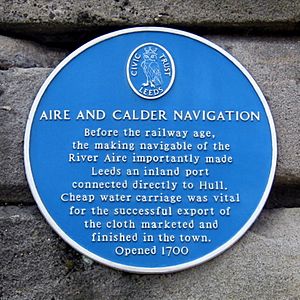Aire and Calder Navigation blue plaque 2