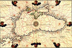 Battista Agnese map of the Black Sea (A)