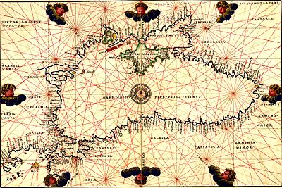 Battista Agnese map of the Black Sea (A)