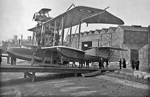 Bristol Scout on Felixstowe Porte Baby first composite aircraft 1916