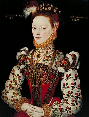British School 16th century - A Young Lady Aged 21, Possibly Helena Snakenborg - Google Art Project