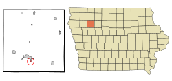 Location of Lakeside, Iowa