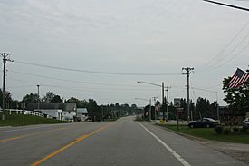 Looking south at Carney along U.S. Route 41