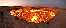 Darvasa gas crater panorama