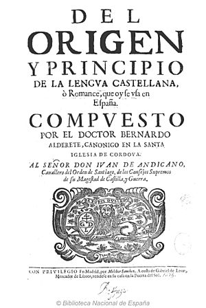 Del origen y principio de la lengua castellana Aldrete 1674