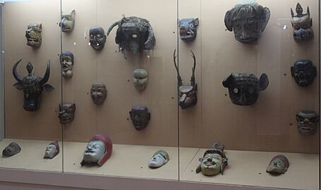 Different types of masks from North-east Tribals, National Museum, New Delhi