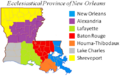 Ecclesiastical Province of New Orleans map