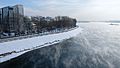 Embankment of the Angara in winter. Irkutsk, Russia