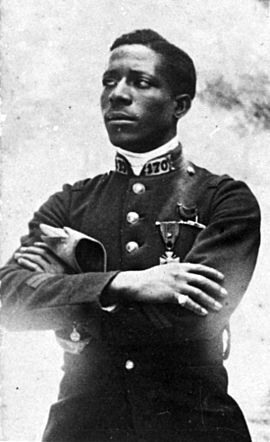 Eugene Jacques Bullard, first African American combat pilot in uniform, First World War.jpg
