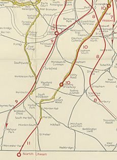 Extract from Report to the Minister of War Transport 21 January 1946 Map 2 - Routes 10 and 11
