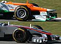 F1 2012 McLaren and Force India nose
