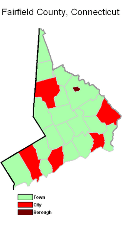Fairfield county connecticut municipality types