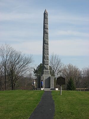 Fort Amanda obelisk pathway view blue sky
