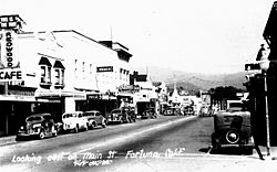 Main Street in Fortuna in the 1940s