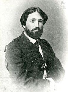 Georgian public figure Ilia Chavchavadze in his youth, mid 19th century