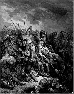 Gustave dore crusades richard and saladin at the battle of arsuf