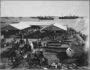 Harbor and Principal Wharf, U.S. Transports. Ponce, Porto Rico., 1899 - NARA - 530702
