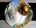 Idiyappam with Egg Masala Curry